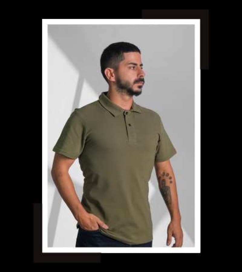Polo Yaka Open-End T-shirt